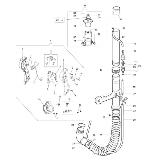 AT 2063 -  - Efco Mistblower Tube Diagram