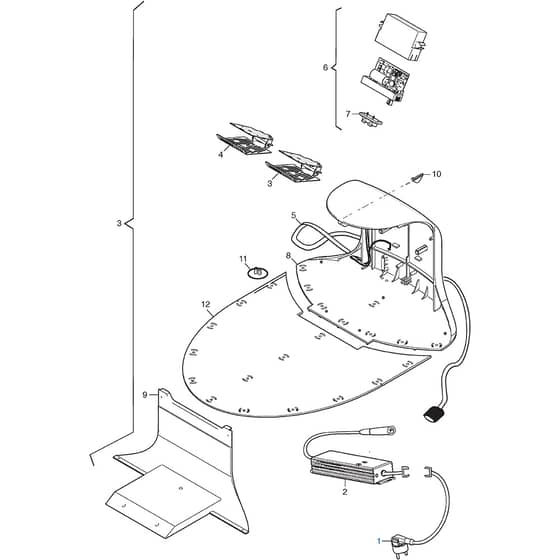 Autoclip 125 - 2013-2014 - 26-8143-11 - Stiga Robot Mower Recharging Base Diagram