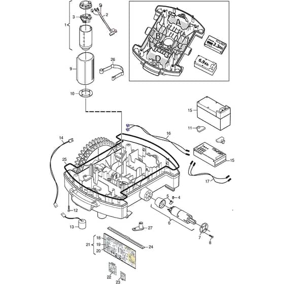 Autoclip 127 - 2013-2014 - 26-8144-11 - Stiga Robot Mower Engine Diagram