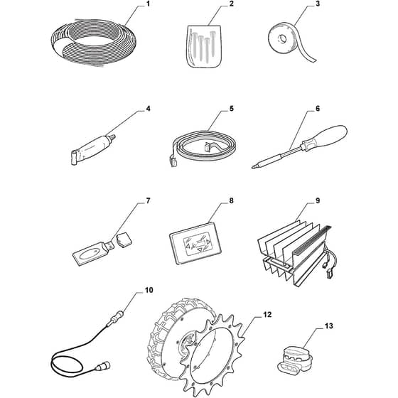 Autoclip 221 - 2018-2022 - 2R2001608/S17 - Stiga Robot Mower Accessories Diagram