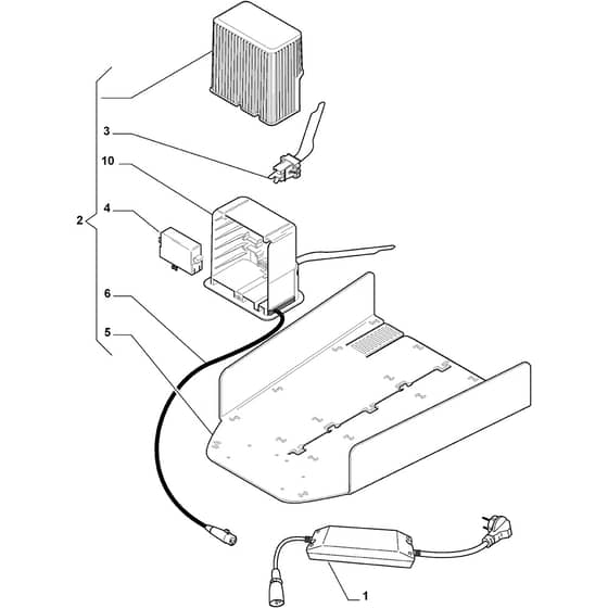Autoclip 225 S - 2015-2016 - 2R2002058/S15 - Stiga Robot Mower Recharging Base Diagram