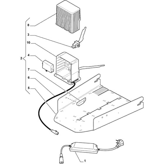 Autoclip 230 S - 2016 - 2R2005150/S16 - Stiga Robot Mower Recharging Base Diagram