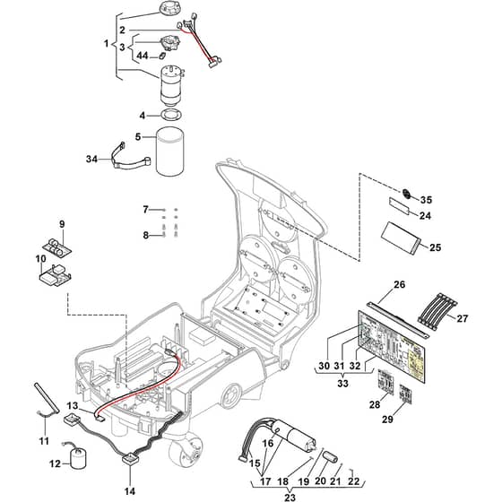 Autoclip 524 S - 2015-2016 - 2R5005058/ST15 - Stiga Robot Mower Motor Transmission Diagram