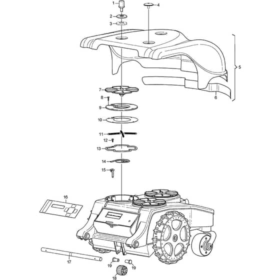 Autoclip 527 S - 2013-2014 - 26-8126-12 - Stiga Robot Mower Bodywork Diagram