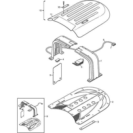Autoclip 720 S - 2013-2014 - 26-8128-11 - Stiga Robot Mower Recharging Base Diagram