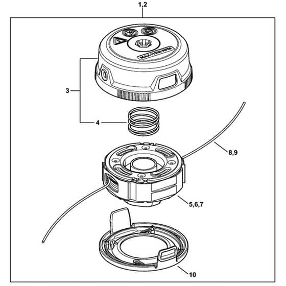 Stihl AutoCut C 3-2 - Mowing Head - Parts Diagram