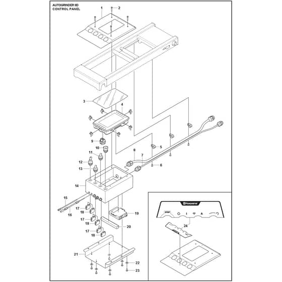 Husqvarna Autogrinder 8 D - 970748401 - Control Panel