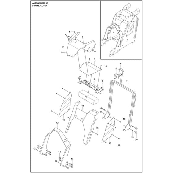 Husqvarna Autogrinder 8 D - 970748401 - Chassis Upper