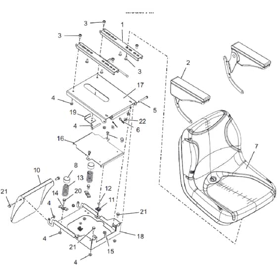 Countax B250 4Trac - From 09-09-2019 - 12 Seat And Seat Box