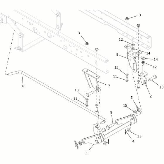 Countax B250 - From A0328984 06-04-2016 - 18 Deck Lift Front Cradle