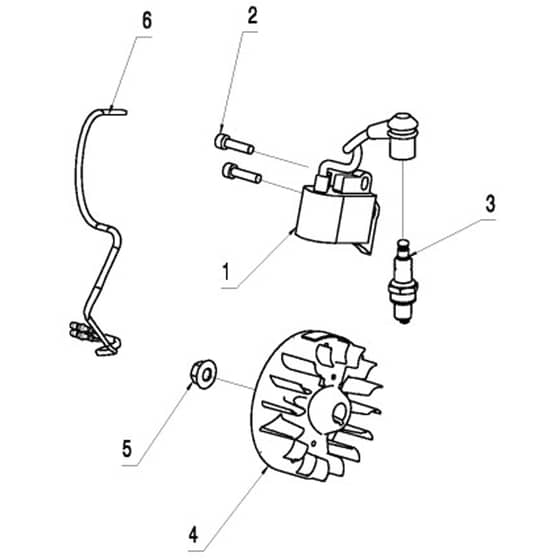 McCulloch B26 PS - 2014-02 - Ignition System Parts Diagram