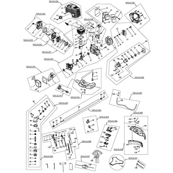 McCulloch B33 B - 2016-01 - Assembly Parts Diagram