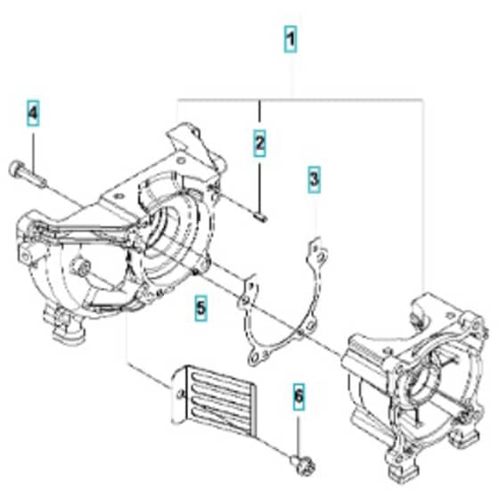 McCulloch B40 B - 2012-04 - Crankcase Parts Diagram