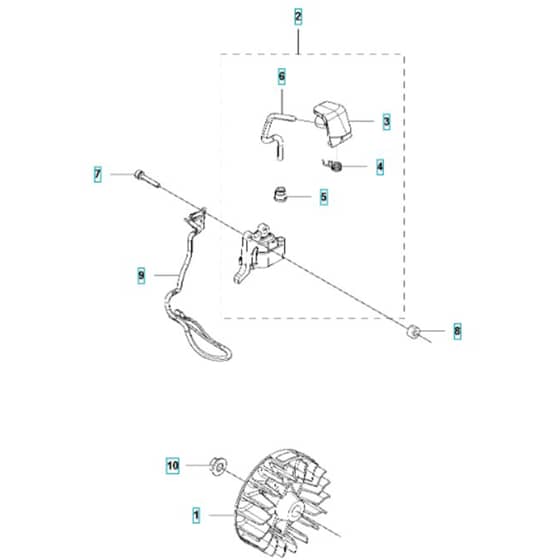McCulloch B40 B - 2012-04 - Ignition System Parts Diagram