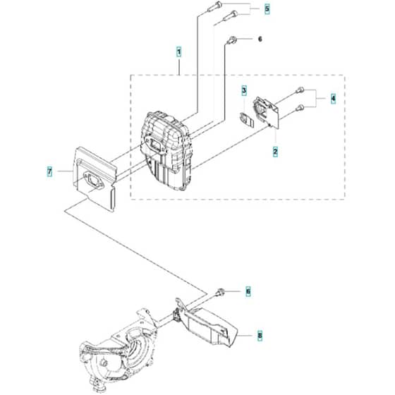 McCulloch B40 B - 2012-04 - Muffler Parts Diagram