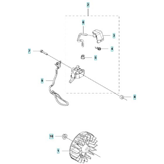 McCulloch B40 B - 2017-02 - Ignition System Parts Diagram