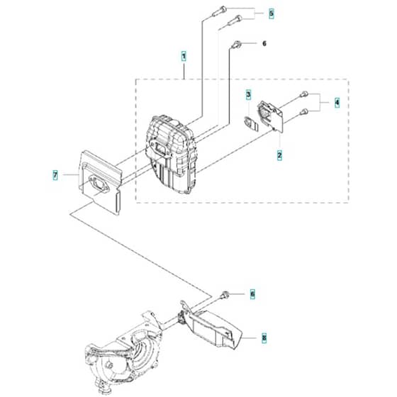 McCulloch B40 B - 2017-02 - Muffler Parts Diagram