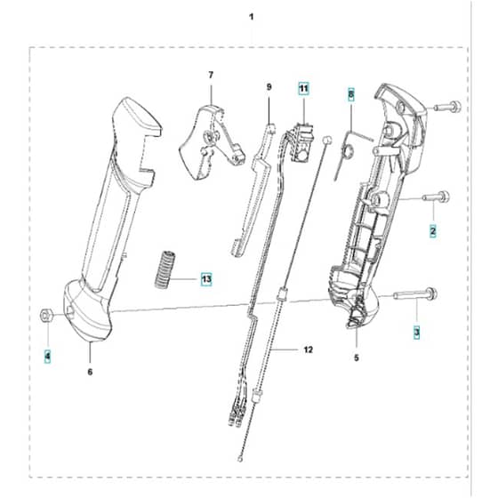 McCulloch B40 B - 2017-02 - Throttle Controls Parts Diagram