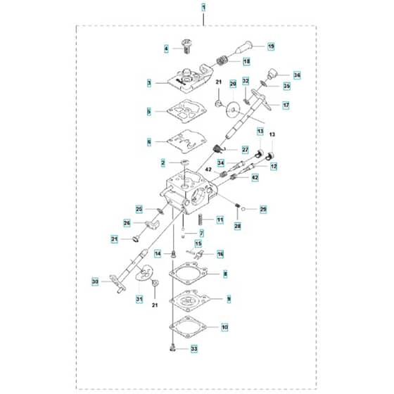 McCulloch B40 BT - 2013-02 - Carburettor Parts Diagram