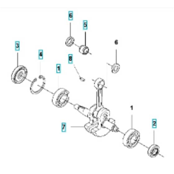 McCulloch B40 BT - 2013-02 - Crankshaft Parts Diagram