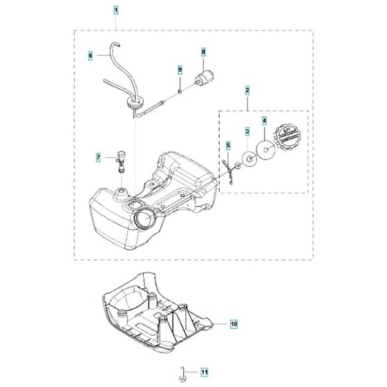 McCulloch B40 BT - 2013-02 - Fuel Tank Parts Diagram