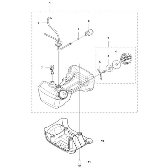 McCulloch B40 P - 2012-04 - Fuel Tank Parts Diagram