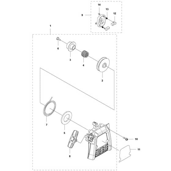 McCulloch B40 P - 2012-04 - Starter Parts Diagram