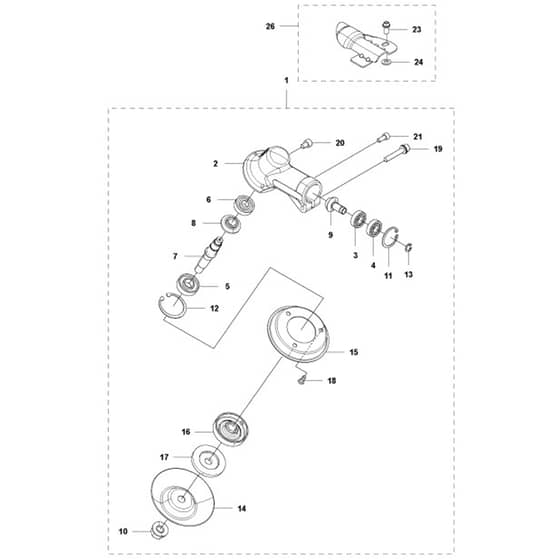 McCulloch B40 P - 2017-01 - Bevel Gear Parts Diagram