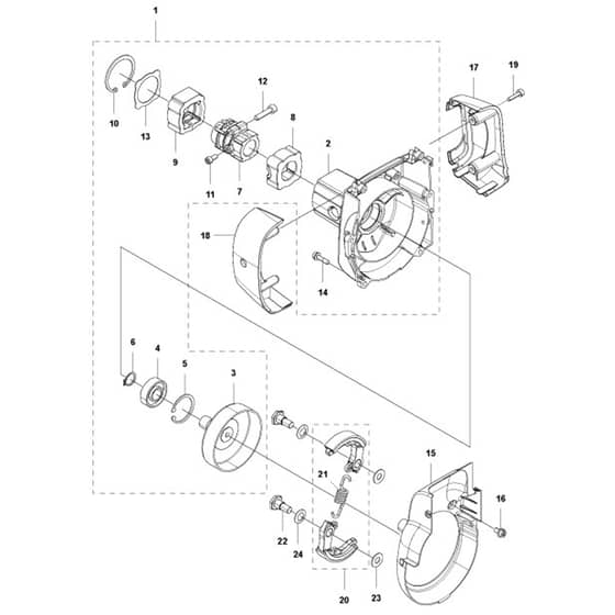 McCulloch B40 P - 2017-01 - Clutch Parts Diagram