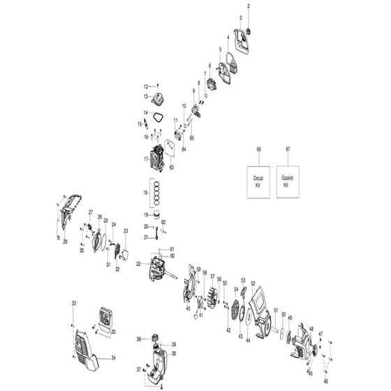 McCulloch B428PS - 967622201 - 2019-01 - Engine Parts Diagram