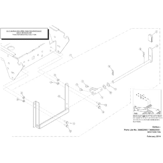 Countax B60 - From 01-02-2014 To 01-06-2014 - 12 Deck Tension Kit