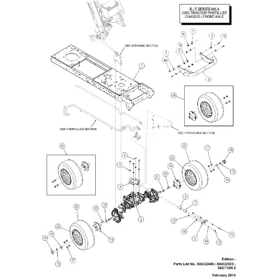 Countax B60 - From 01-02-2014 To 01-06-2014 - 2 Chassis Front Axle