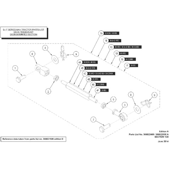 Countax B60 - From 01-06-2014 To 01-10-2014 - 13 Deck Tension Kit