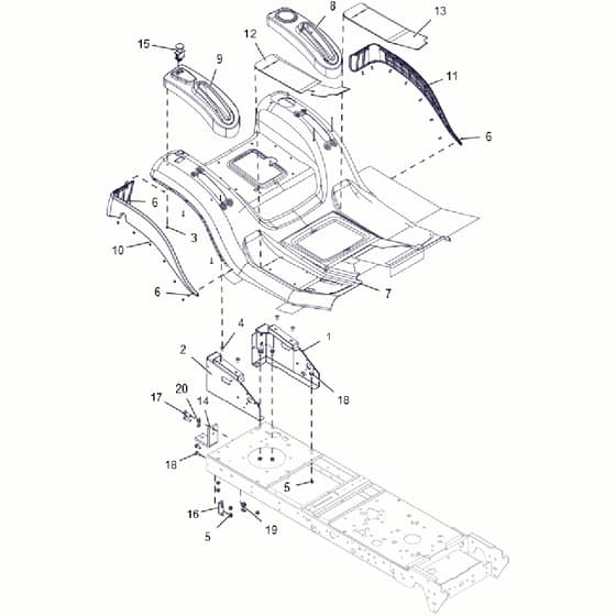 Countax B60 - From A0328984 06-04-2016 - 6 Rear Body