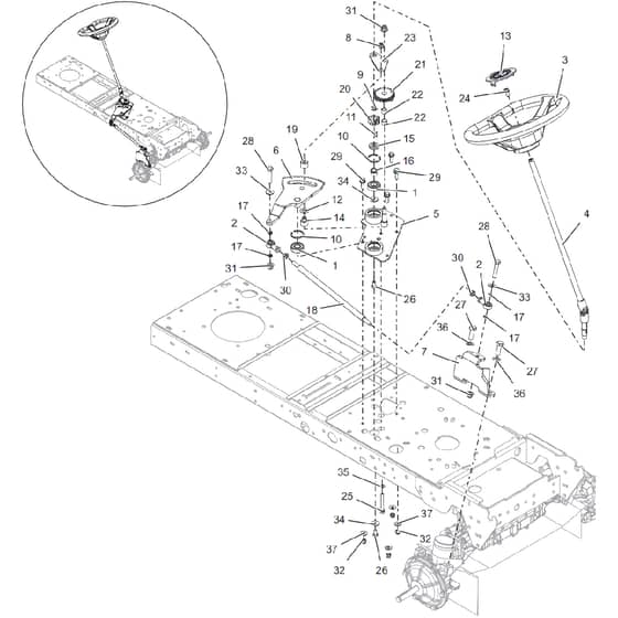 Countax B65 4Wd - From 09-09-2019 - 07 B65 B255 4Wd Steering