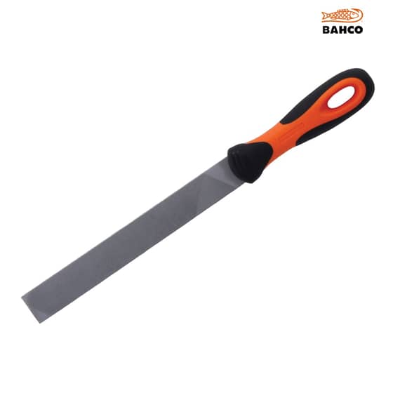 Bahco Handled Hand Bastard Cut File 1-100-08-1-2 200mm (8in) - 1-100-08-1-2
