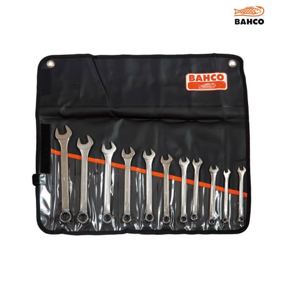 Bahco Chrome Polished Combination Spanner Set of 11 Metric 8 to 22mm - 111M/11T