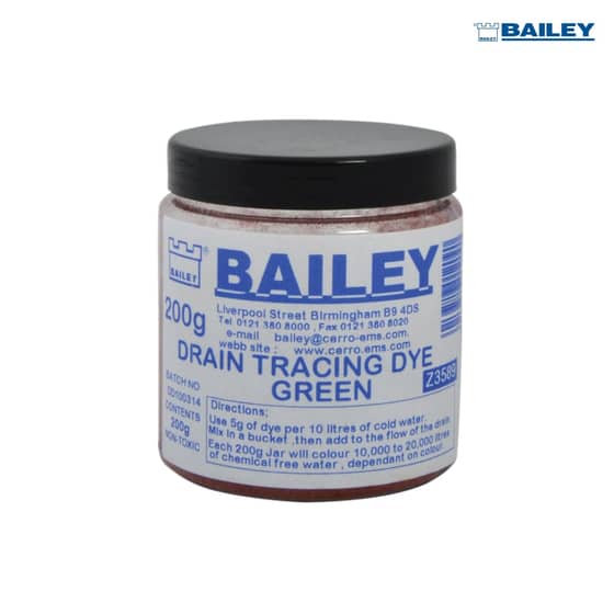 Bailey Drain Tracing Dye - Green - 3589