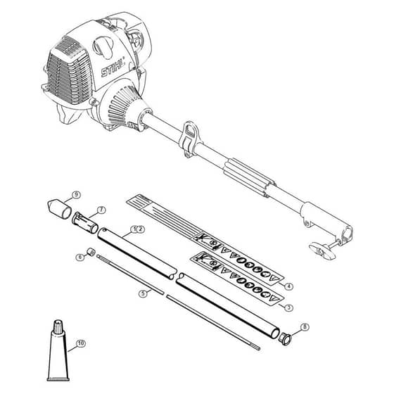 Genuine Stihl BC-KM / A - BC-KM Drive tube assembly