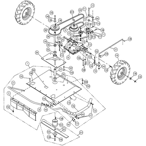 Billy Goat BC2403IC - BC2403 Series Brush Cutter Main (3) Diagram