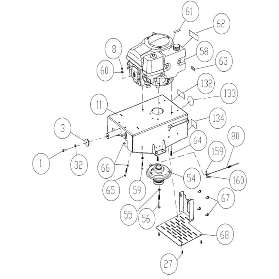 Billy Goat BC2600HHEU - BC2600 Hydro Series Brush Cutter Main (2) Diagram