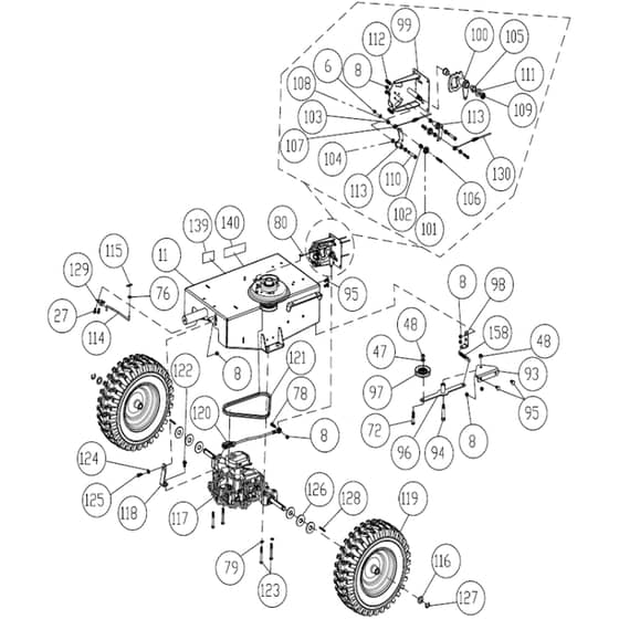 Billy Goat BC2600HHEU - BC2600 Hydro Series Brush Cutter Main (4) Diagram