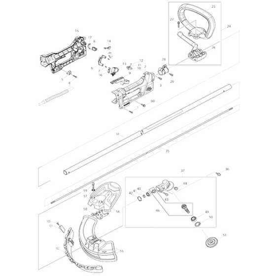 Makita BC300LD - 300mm Cordless String Trimmer - Power Tool 01 Diagram
