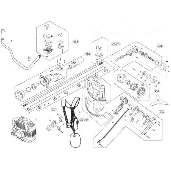Cobra BC450K - Bike Handle Straight Shaft Main Diagram