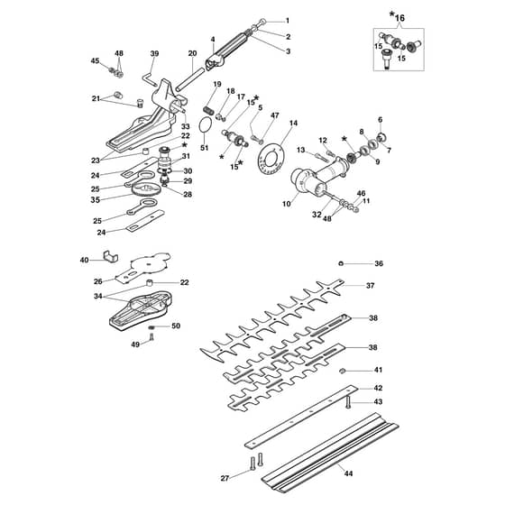 BC 241 H - Oleo-Mac Hedge Trimmer Hedgetrimmer Diagram