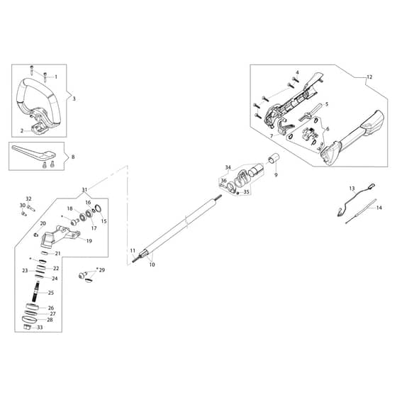 BC 241 S - Oleo-Mac Brushcutter Transmission Diagram