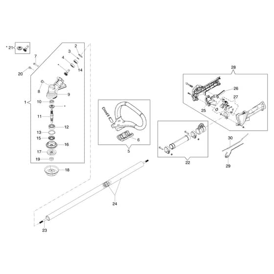 BC 270 S - Oleo-Mac Brushcutter Transmission Diagram