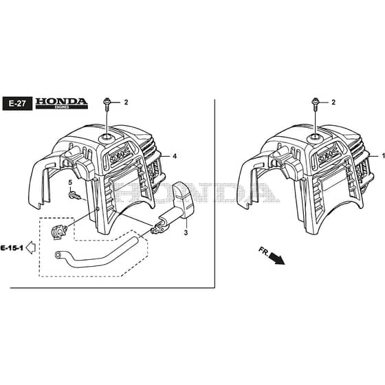 BC 425 HD - 2023-2025 - 281221003/21 - Stiga Brushcutter Top Cover Diagram