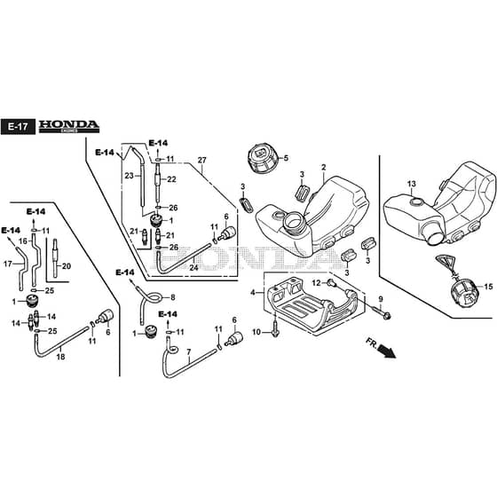 BC 435 HD - 2023-2025 - 281321003/21 - Stiga Brushcutter Fuel Tank Diagram