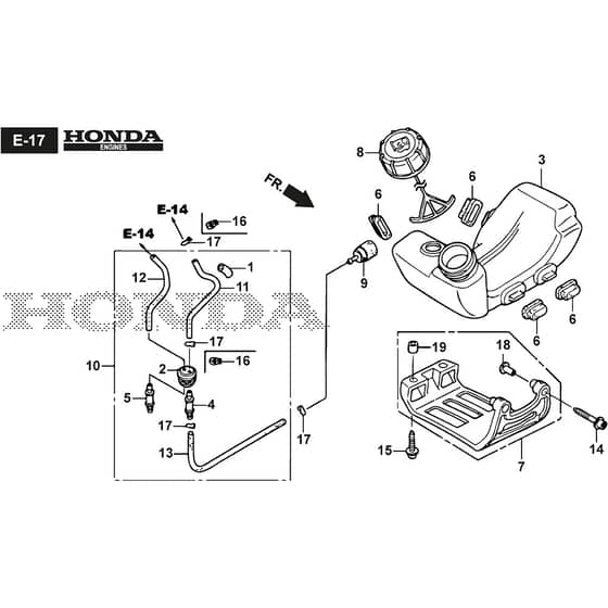 BC 450 H - 2023-2025 - 281520003/21 - Stiga Brushcutter Fuel Tank Diagram